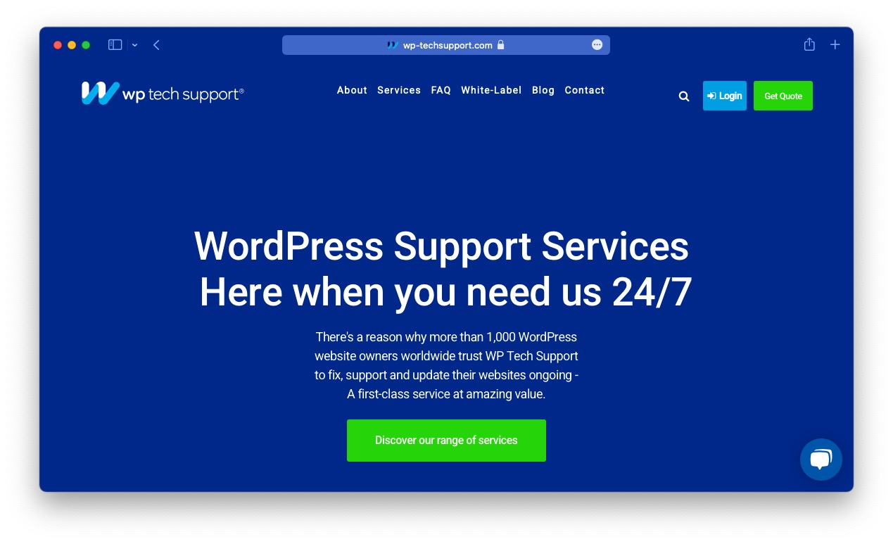 WordPress maintenance service: WP Tech Support