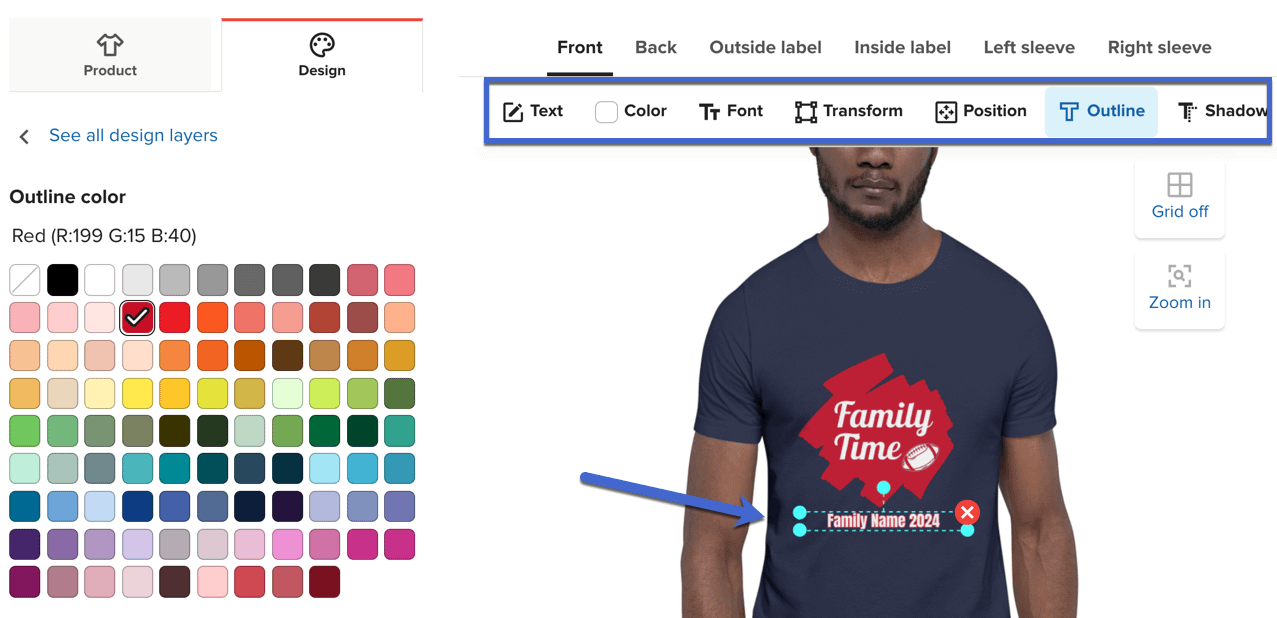 family name for WooCommerce customizable products