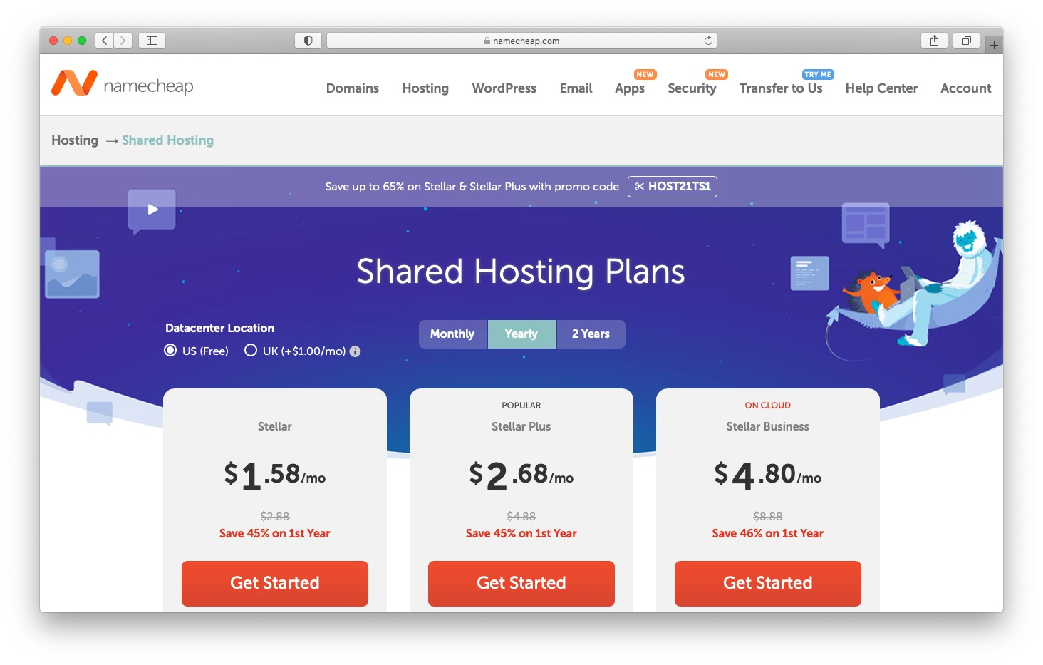 Best web hosting services: namecheap