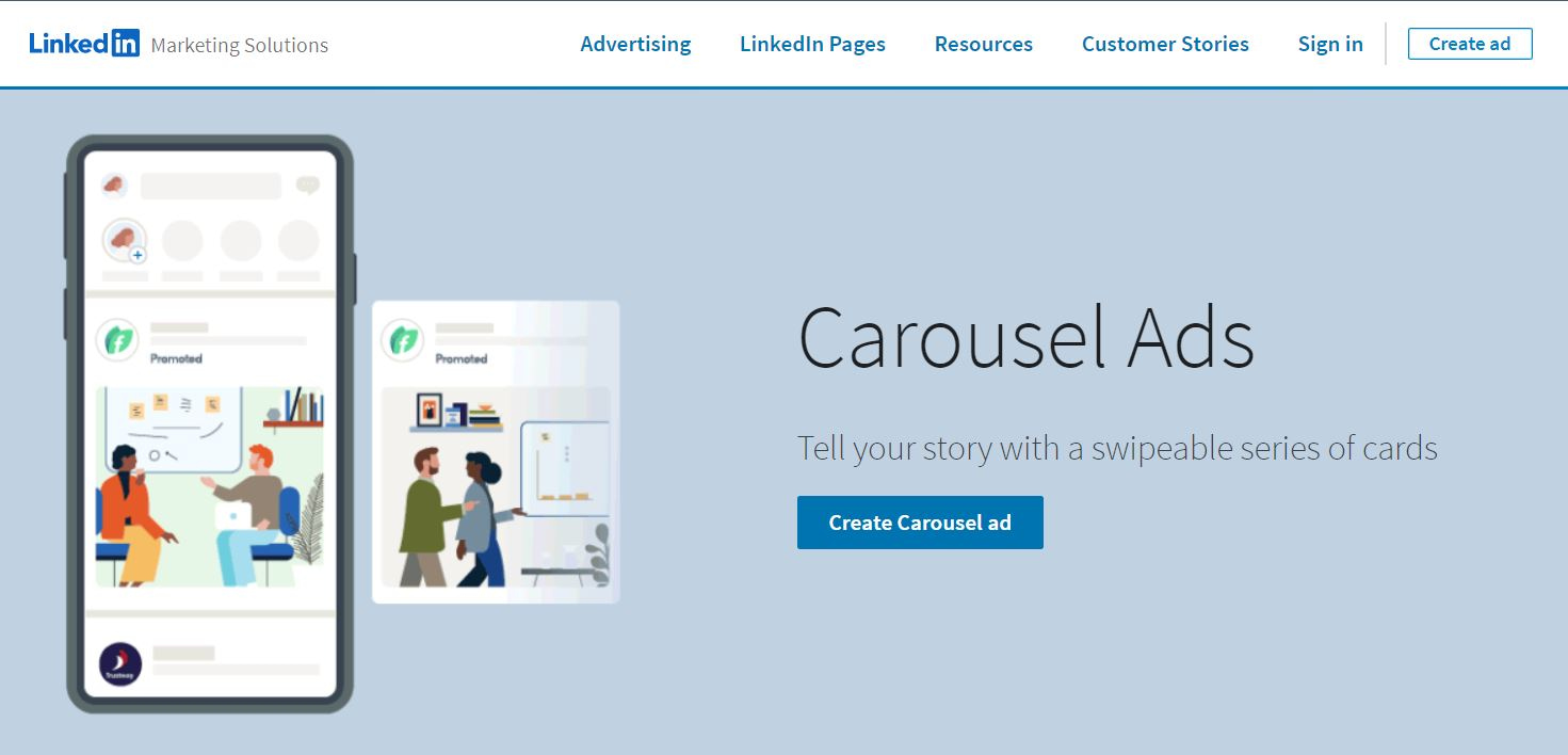 repurpose content: LinkedIn Carousel ads
