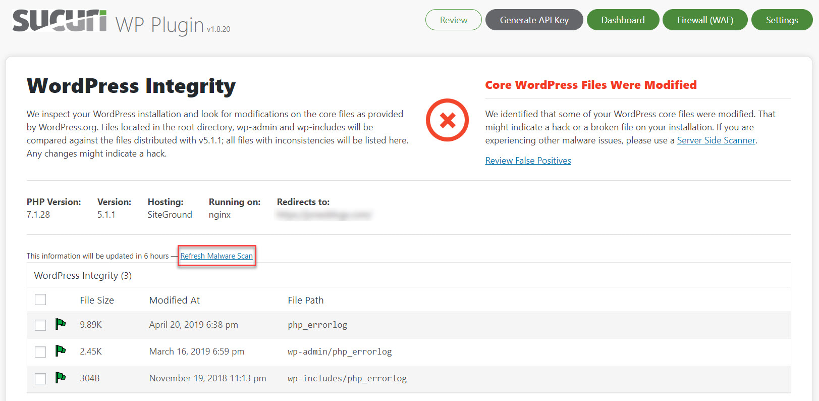 Comparing Sucuri scan to Wordfence