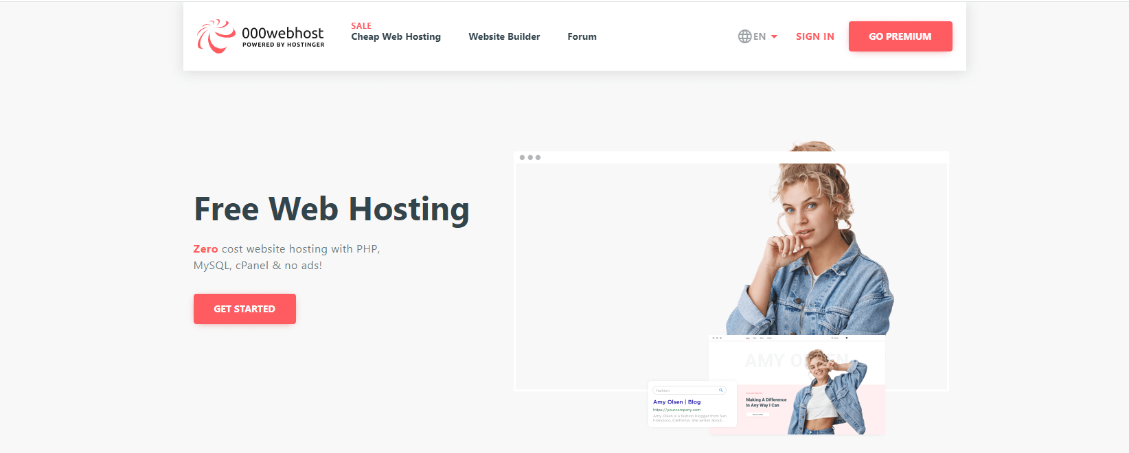 000WebHost website hosting.