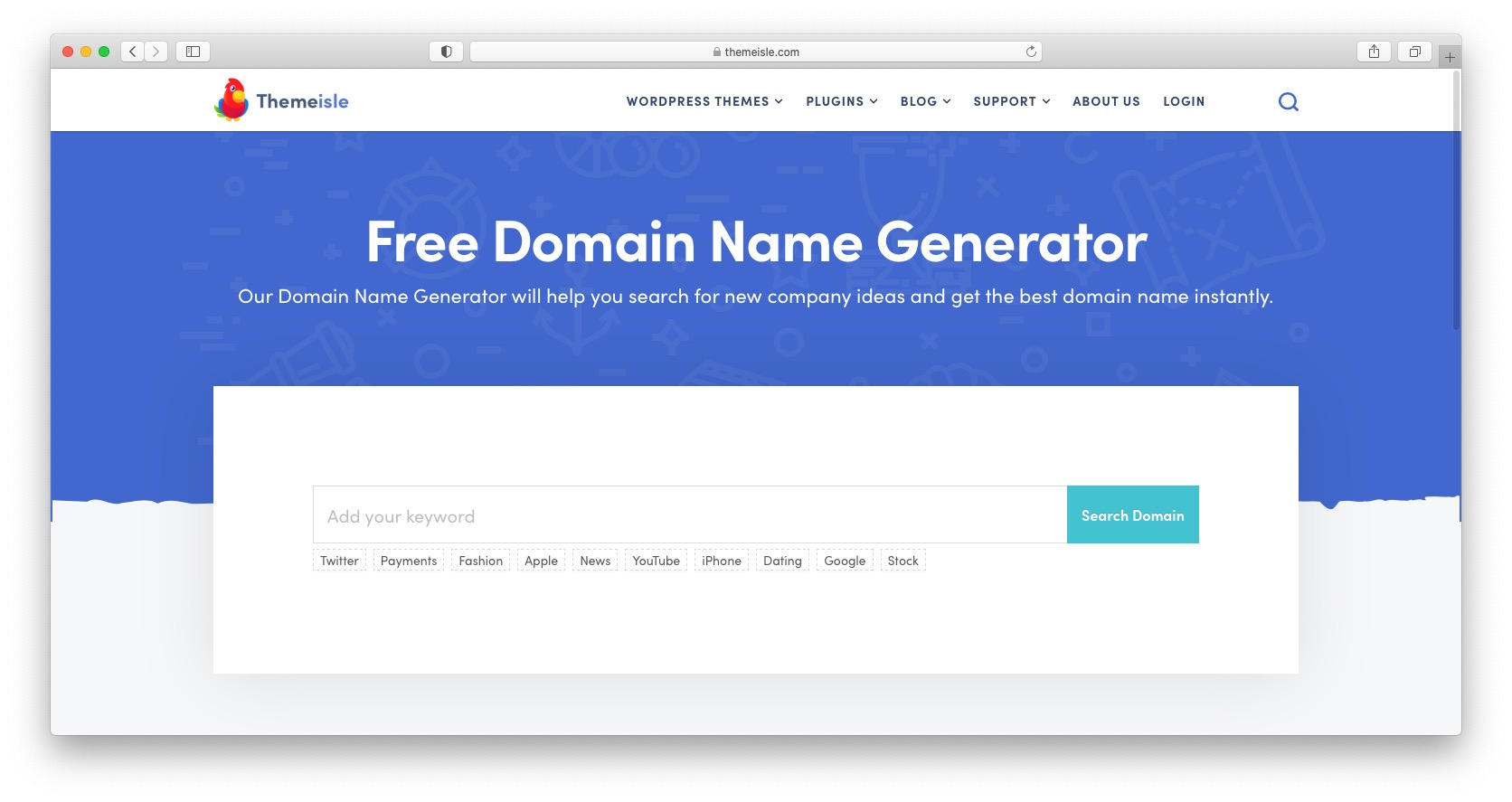 Themeisle Domain Name Generator