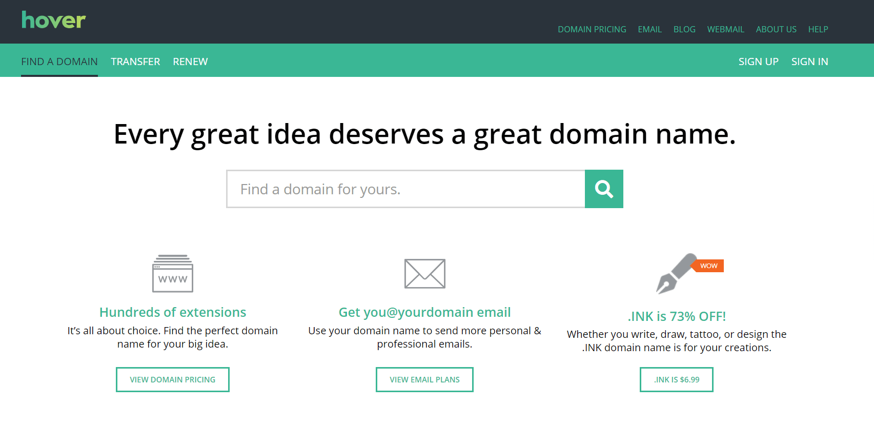 best domain registrars: Hover