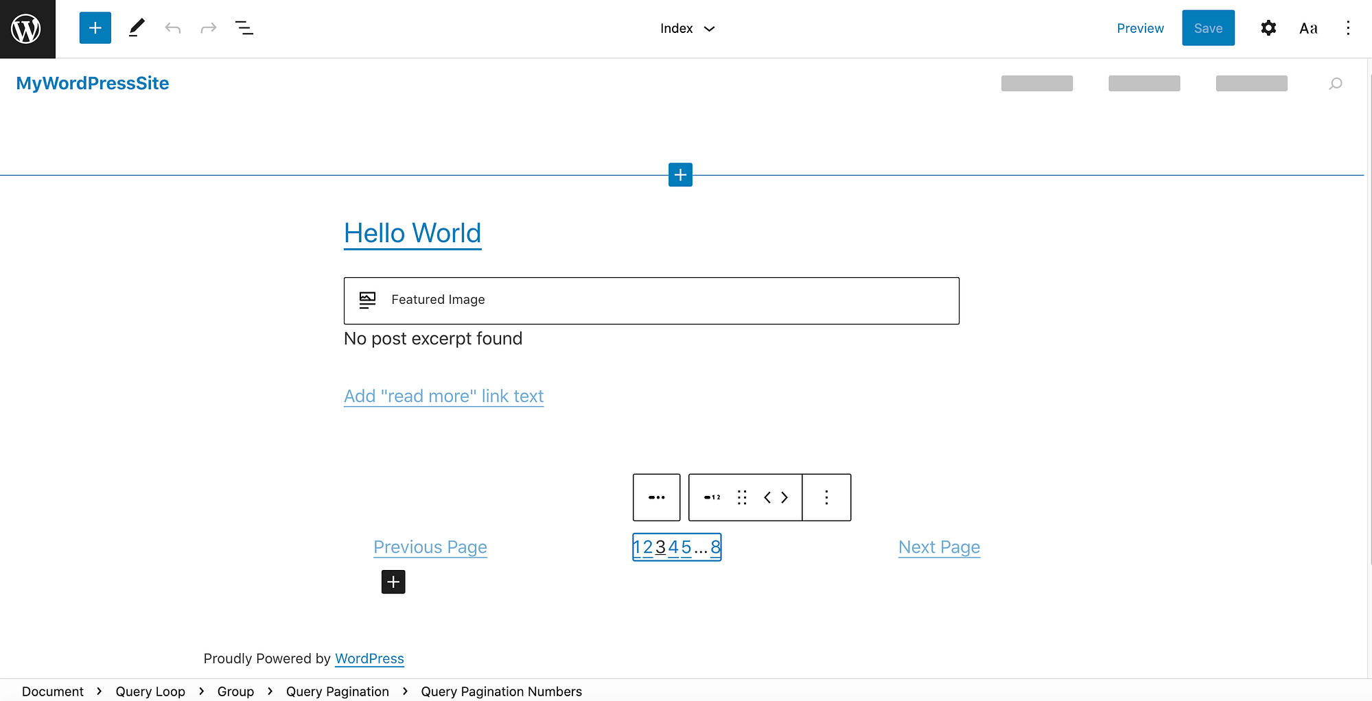 The new WordPress full site editing feature.