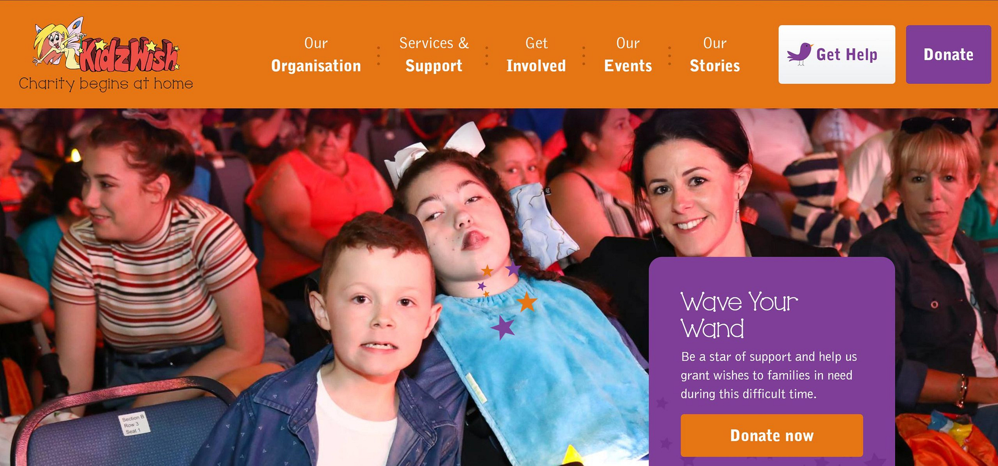 Website Design Ideas: KidzWish Foundation