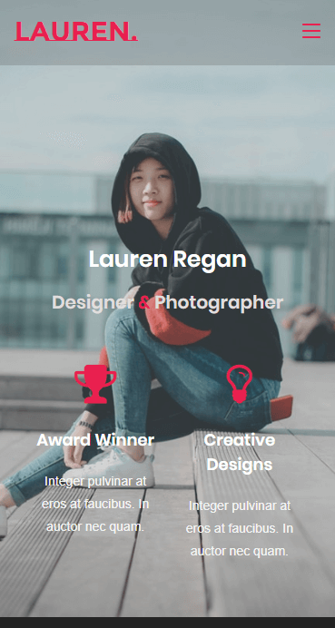 A mobile website built using OceanWP.