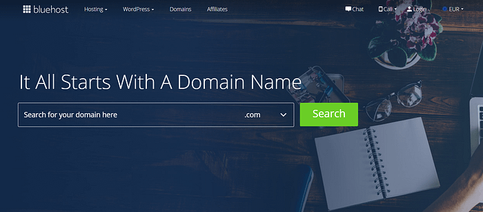 best domain registrars: Bluehost