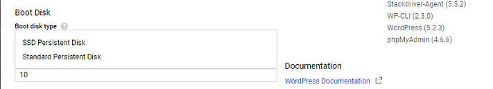 How to Install WordPress on Google Cloud Configuring your WordPress machine's storage settings.