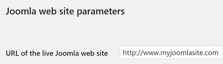 The Joomla URL setting.