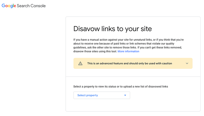 Απόρριψη συνδέσμων προς τον ιστότοπό σας στο Google