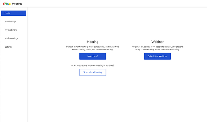 Web conferencing software doesn't come easier than Zoho Meeting's minimalist UI