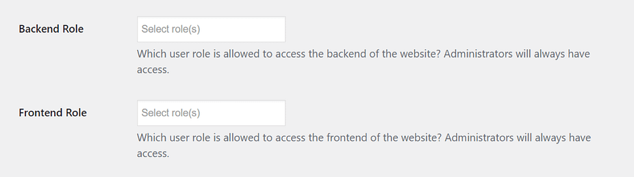 Configuring user access settings