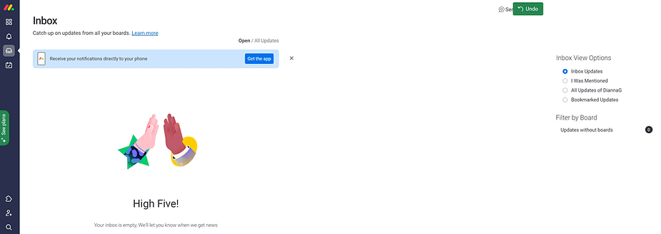 Monday.com Inbox