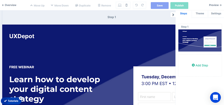 ConvertFlow landing page. 