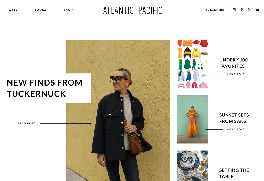 The Atlantic Pacific fashion blog.