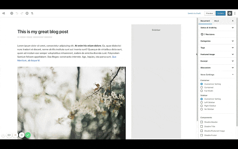 Gutenberg demo