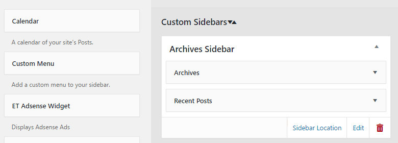 An example of a custom WordPress sidebar.