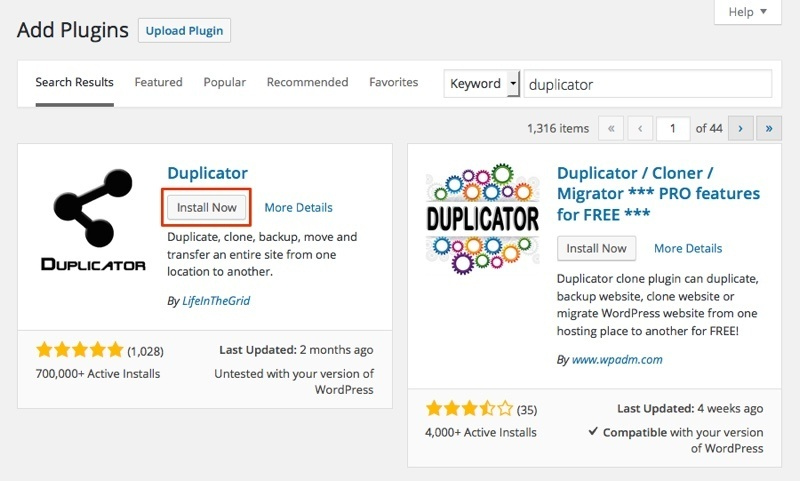 move-wp-new-host-duplicator-plugin-install