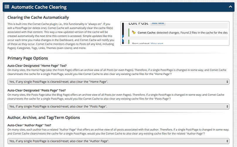 Comet Cache Caching Plugin