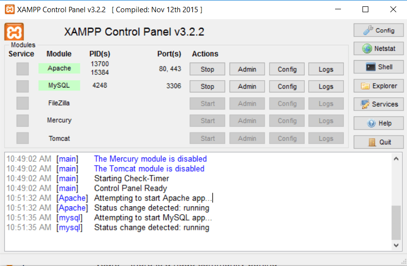 database install