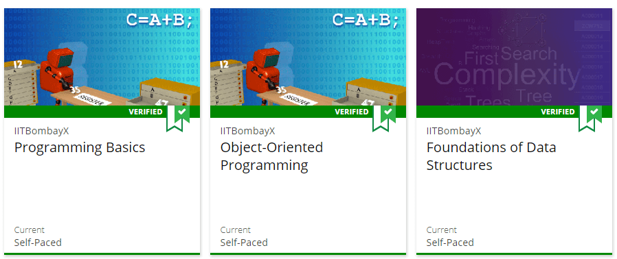 Some examples of computer programming online lessons.