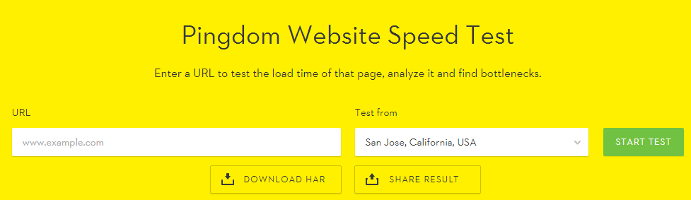 Free SEO Tools for WordPress to Boost Your Google Rankings 1 A screenshot of the Pingdom homepage.
