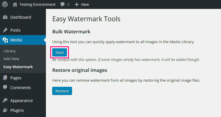 wordpress watermark maker plugin