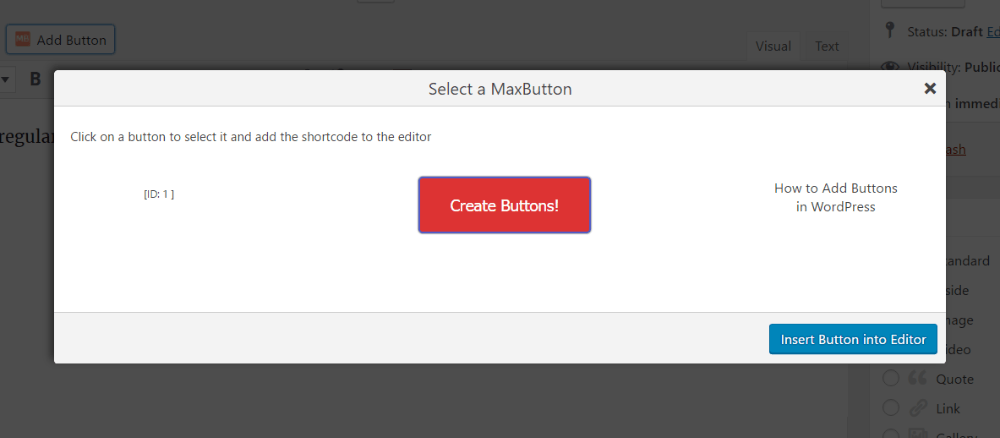 how to add a button in word press how to add a button in word press