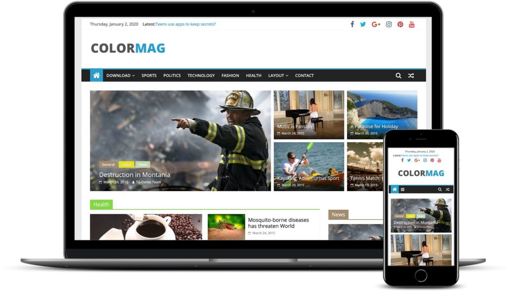 update homepage using colormag pro
