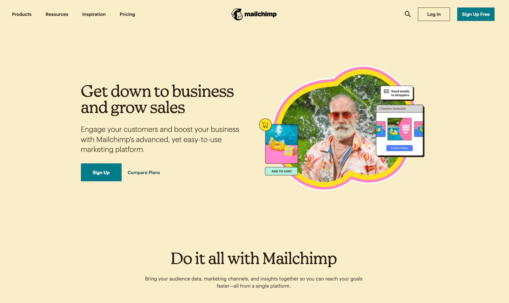 The MailChimp email marketing suite.