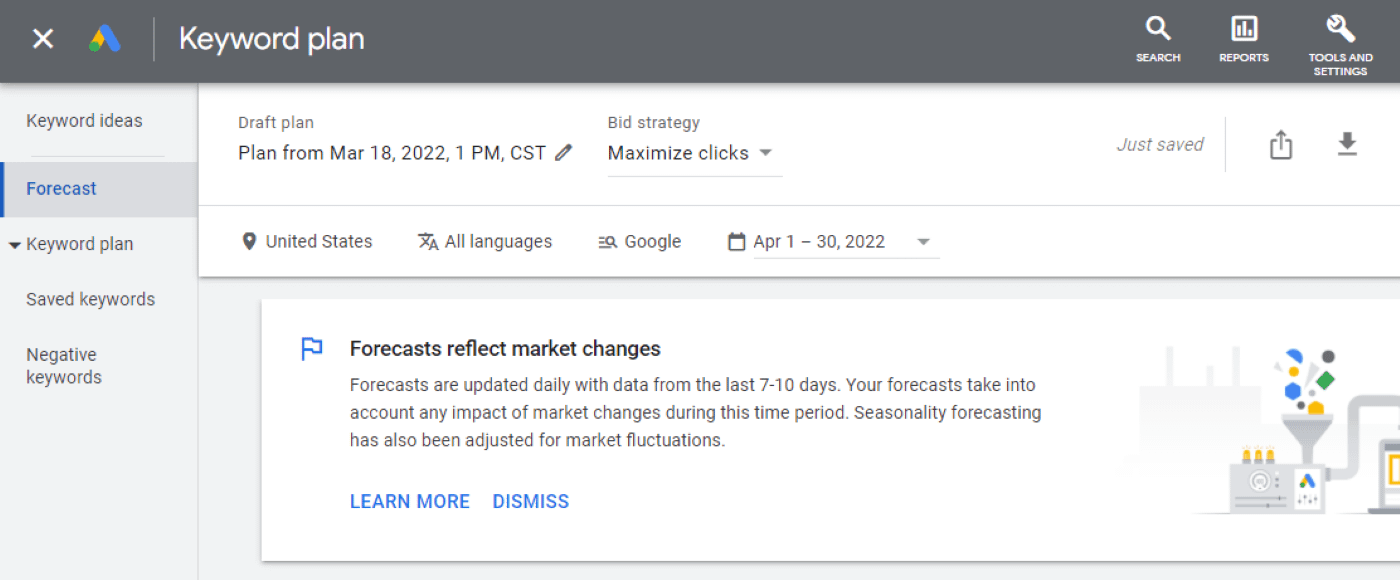google market planner