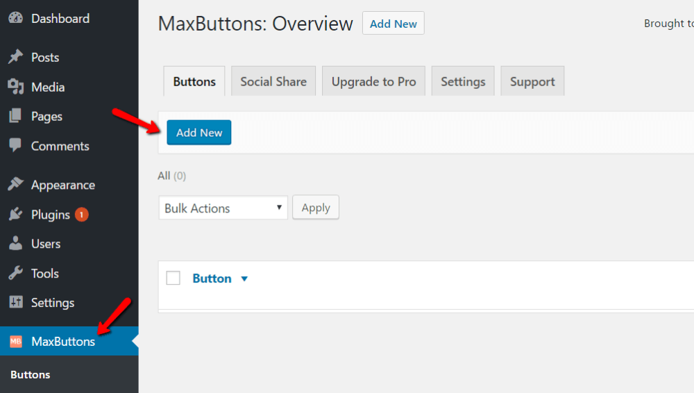 how to add buttons in WordPress with maxbuttons