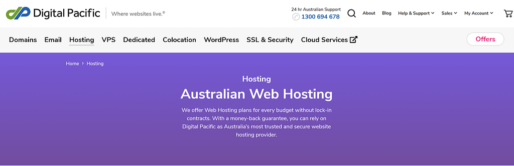 Best web hosting Australia: Digital Pacific