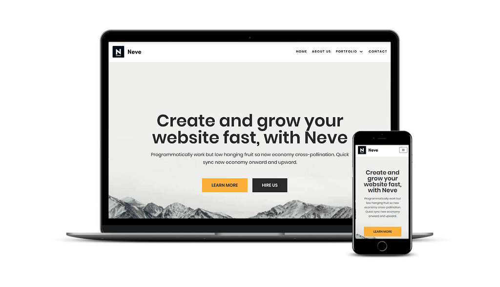 Neve is one of the fastest business WordPress themes