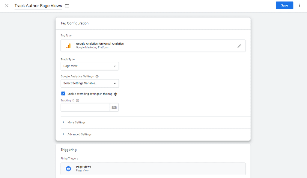 Setting up tag to segment Google Analytics