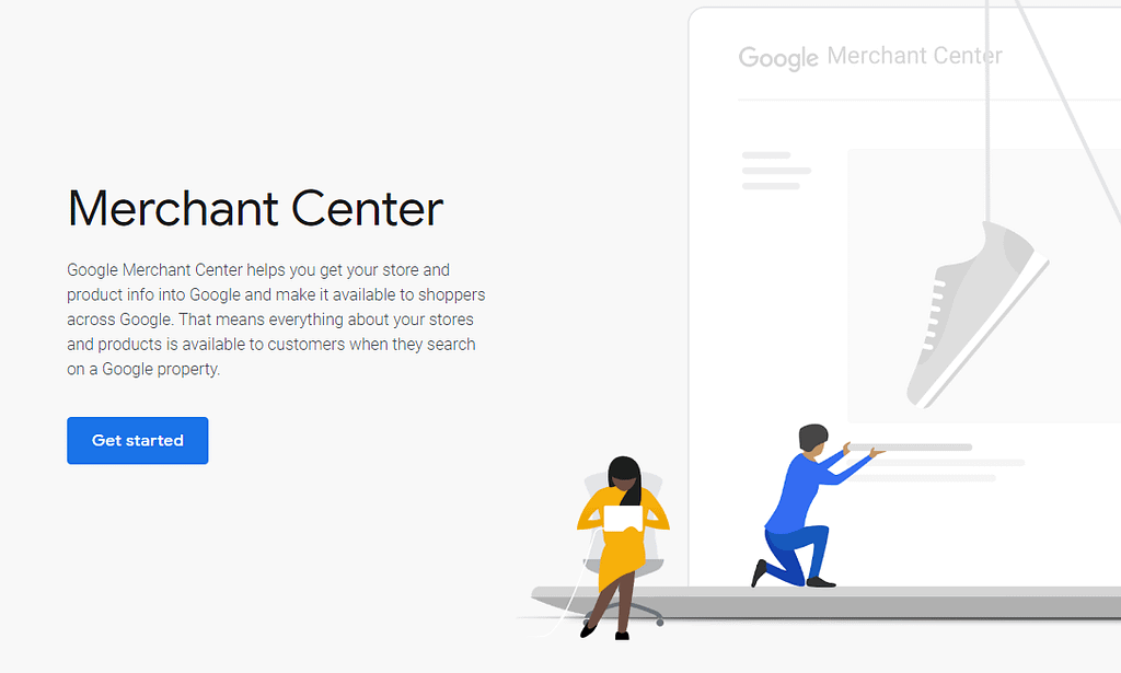 The Merchant Center website.