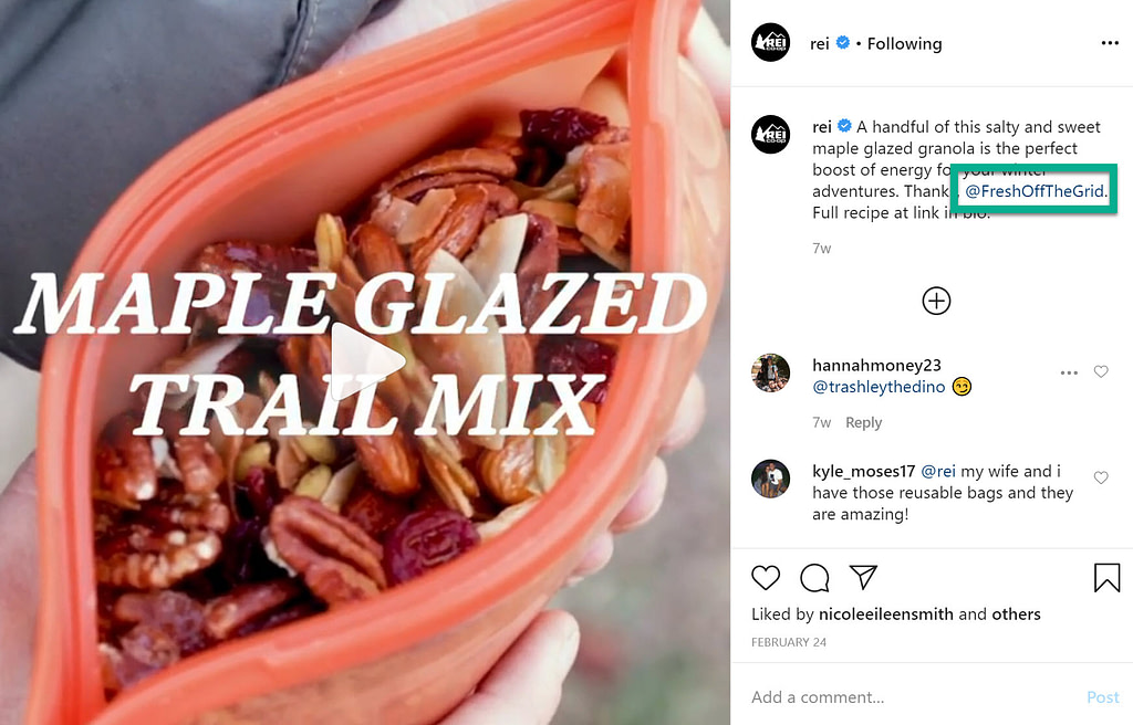 rei user-generated content examples