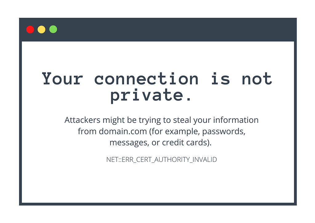 Kết nối của bạn không phải là lỗi riêng tư