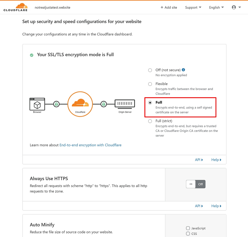 Configure Cloudflare SSL for WordPress
