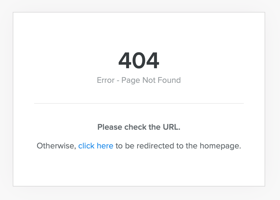 A non-customized 404 page template.