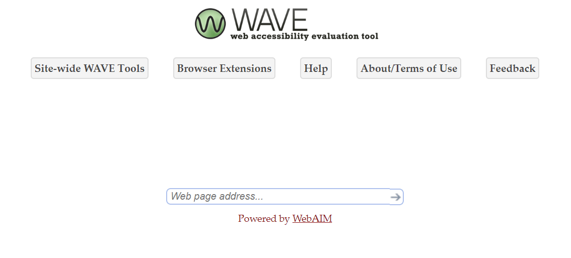 The WAVE accessibility tool.