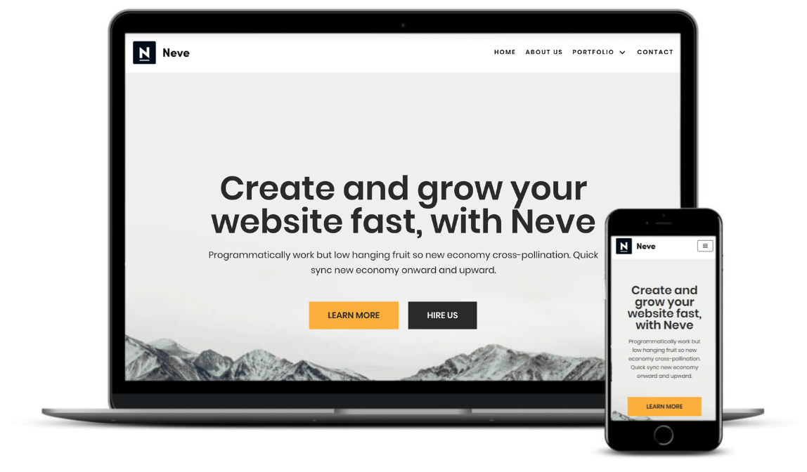 Best one-page WordPress themes: Neve web agency