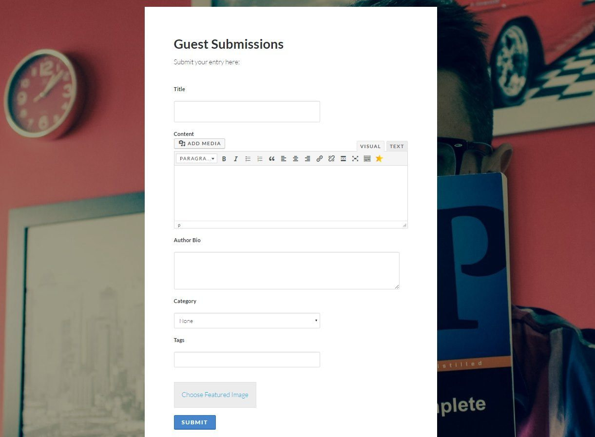 Front-end guest post submissions in WordPress