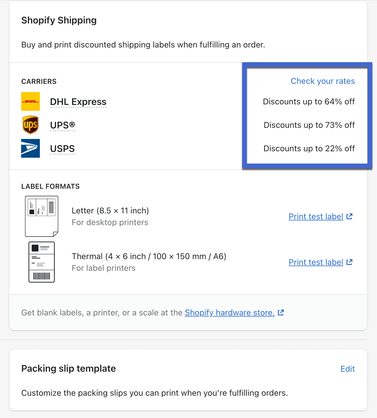 Shopify pricing for shipping