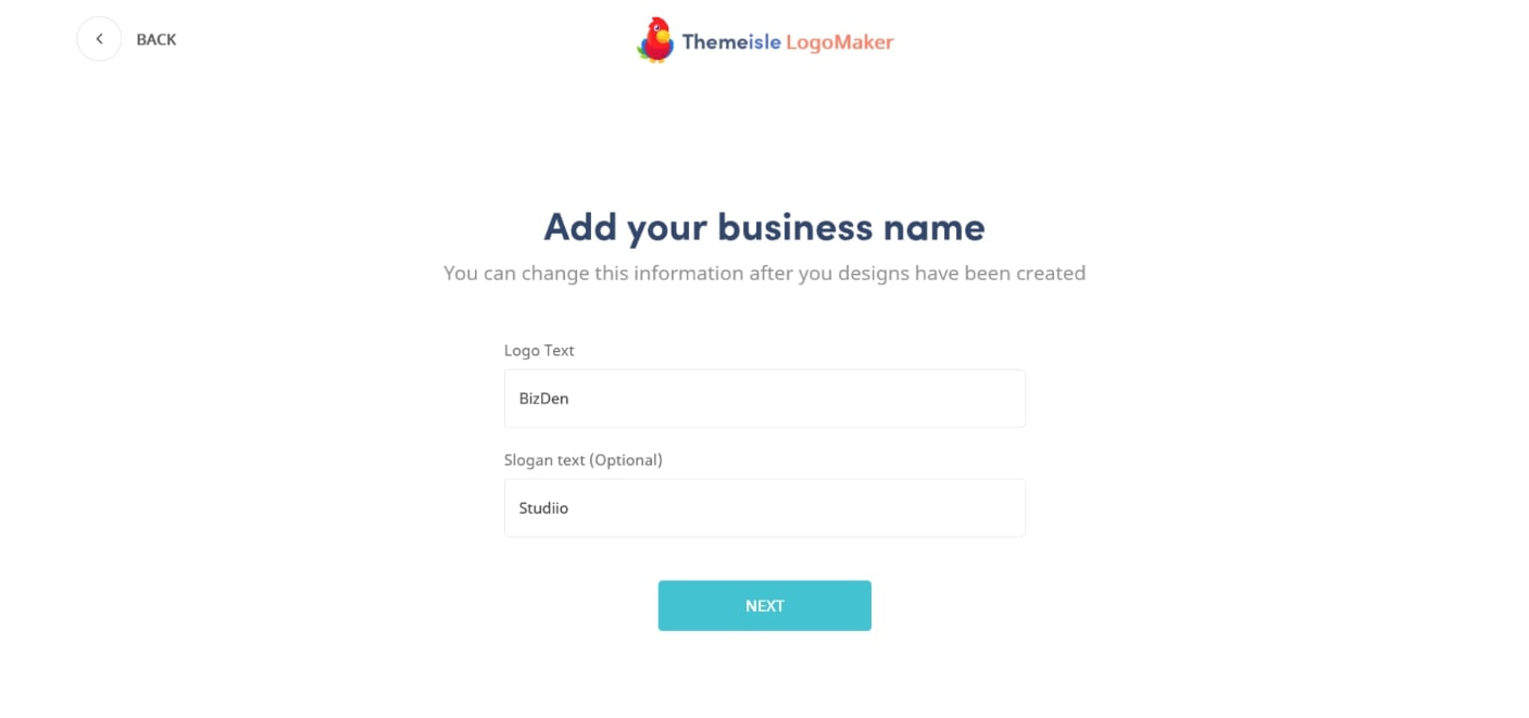 how to add business logo text