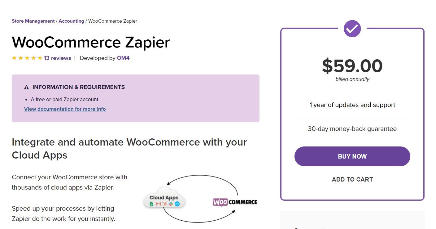 Zapier for WooCommerce accounting