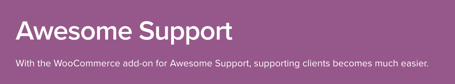 Best WooCommerce support extensions: Awesome Support