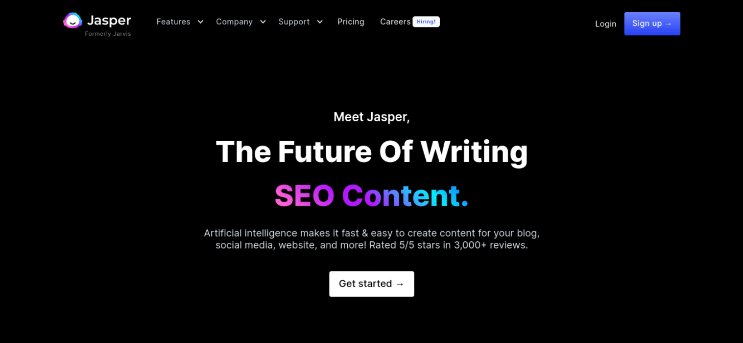 Trang web của Jasper.