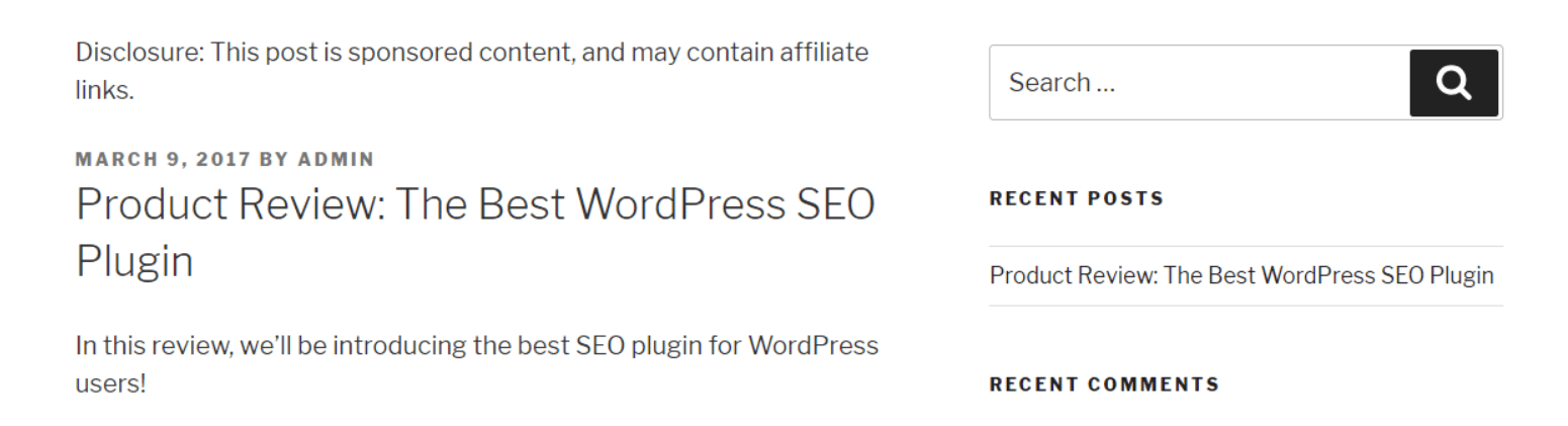 Example of custom fields in WordPress on the front-end
